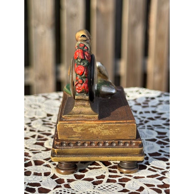 Antique "Viennese Bronze" Figurine Ft. Ballerina W/Omega Clock & Erotic Chamber For Sale - Image 6 of 18