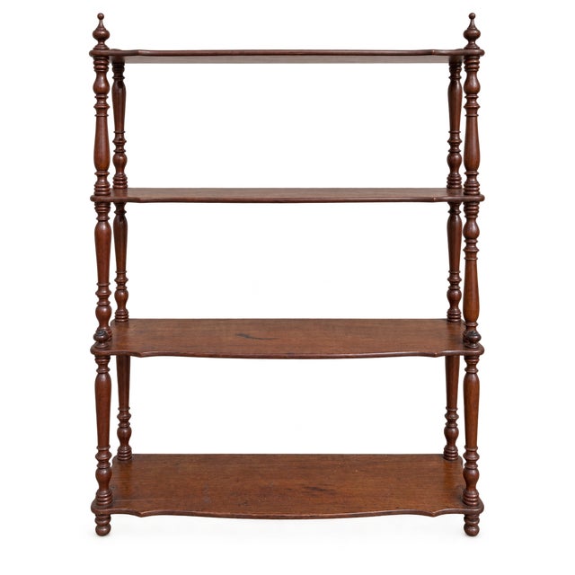 French Napoleon III Wall Shelf in Turned Wood, 1880 For Sale - Image 3 of 7