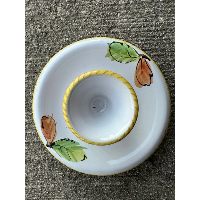 1970s Vintage Italian DBR Hand-Painted Biscotti Jar With Fruit Motif For Sale - Image 5 of 6