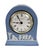 Ceramic Vintage English Blue Jasperware Neoclassical Wedgewood Shelf Desk Clock For Sale - Image 7 of 12