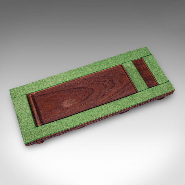 Vintage Elephant Motif Book Slide, Anglo-Indian, Teak, Library Stand, Art Deco For Sale - Image 9 of 10