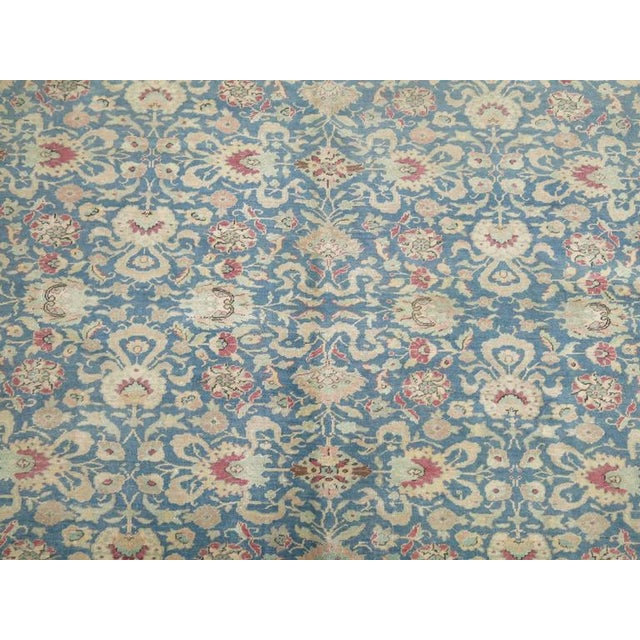 Textile Zabihi Collection Blue Turkish Sivas Carpet For Sale - Image 7 of 7