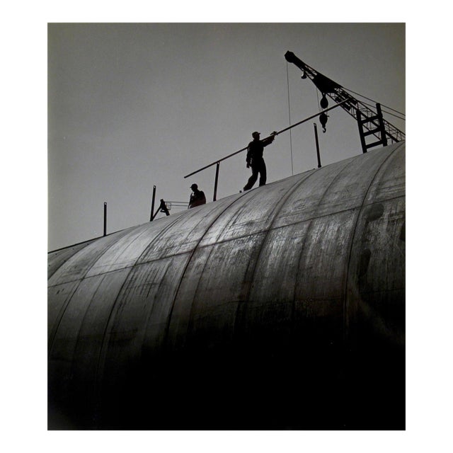Richard Stacks Workmen On Top Of Tunnel At Shape Up Basin C. 1960 Photography For Sale