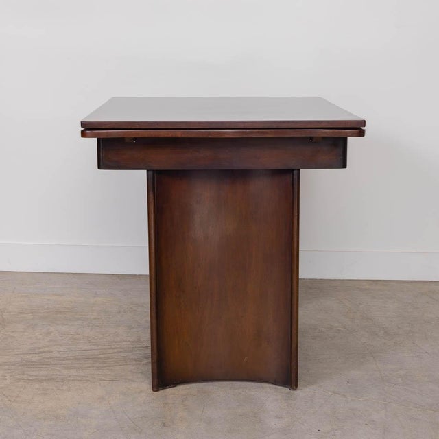 1940s French Wavy Walnut Console Table For Sale In Los Angeles - Image 6 of 15