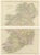 Cartographic Views of Irelands North and South Regions, 1882, Set of 2 For Sale