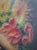 Girl With Flowers Framed Oil on Canvas Painting For Sale - Image 4 of 12