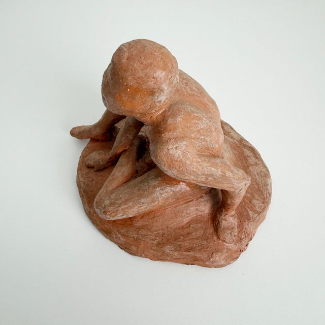 Mid 20th Century Male Figurative Study in Clay Hans Mettel Style Clay Figurative Male Sculpture For Sale - Image 4 of 11