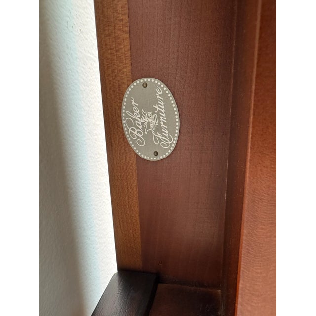 Vintage Macassar Ebony Console Table With Smoked Glass Inset Top by Baker Furniture/ Sold For Sale - Image 9 of 12