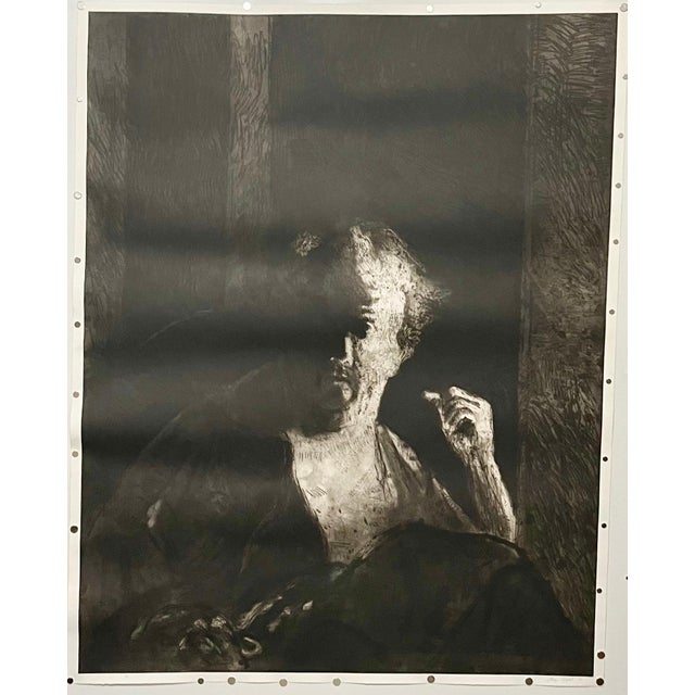 American George Segal, Large Format American Pop Art Portrait Aquatint Etching Walter George Segal 1987, 1987 For Sale - Image 3 of 7