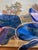Blue Vintage Stained Glass Fish Suncatcher in Deep Cobalt Blue. For Sale - Image 8 of 10