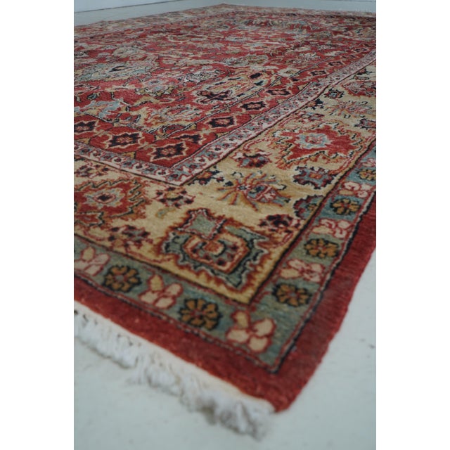 Arts & Crafts Oriental Style Serapi Style Wool Rug W. Geometric Pattern Approx. 7x11 For Sale - Image 3 of 11