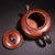 Vintage Chinese Yixing Zisha Clay Teapot, Handmade Red Clay With Carved Motif For Sale - Image 9 of 9