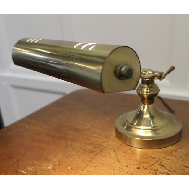 1960s Art Deco Brass Adjustable Bankers Desk Lamp , 1960s For Sale - Image 5 of 9