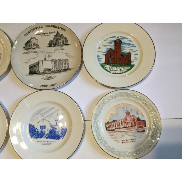Ceramic Vintage Mid-Century Alabama Church Plates - Set of 12 For Sale - Image 7 of 13