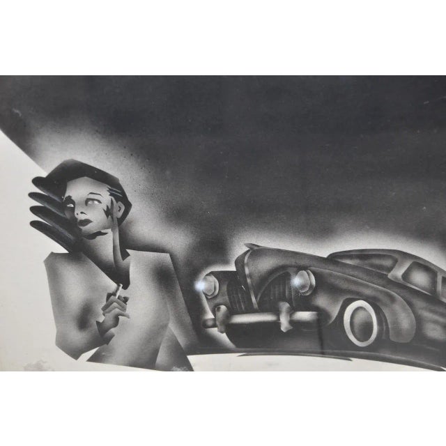 D. Rock Vintage Modern Noir Airbrush Painting Urban Art For Sale In San Francisco - Image 6 of 9