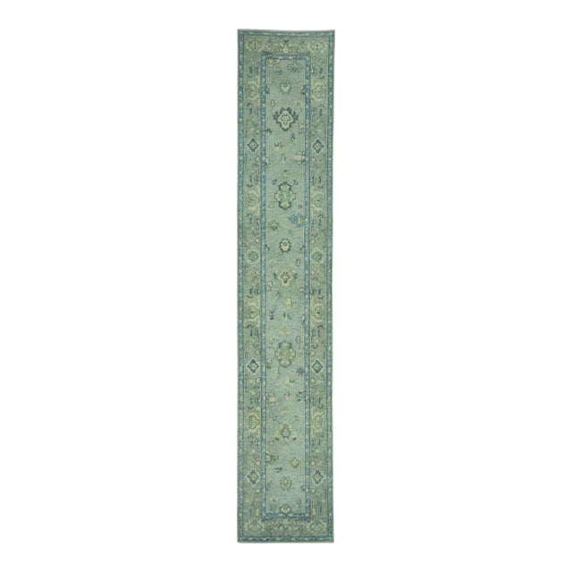 Turkish Oushak Rug 2'10" x 14'8" #19189 For Sale