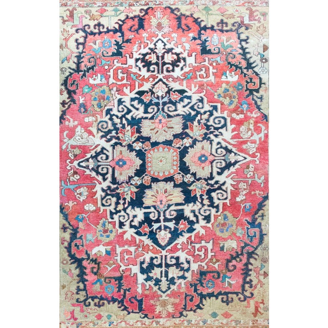 Late 19th Century 19th Century Persian Serapi Rug For Sale - Image 5 of 16