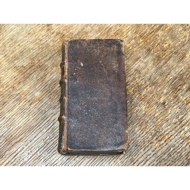Brown Rare Miniature Pocket Size Respublica Romana Elzevir Press Full Leather Binding 1629 Antique Book For Sale - Image 8 of 9