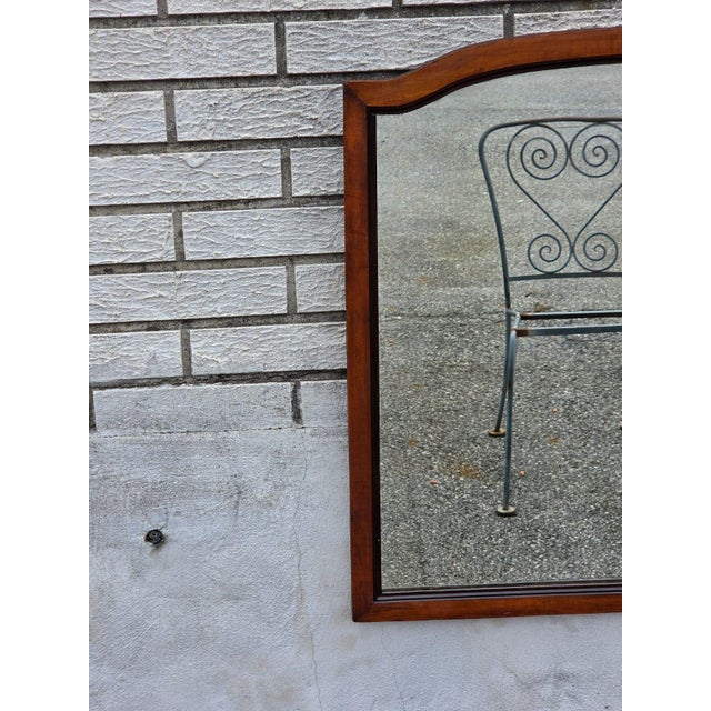 English 1920 English Style Wall Mirror, Cherry Wood, American Made. For Sale - Image 3 of 14