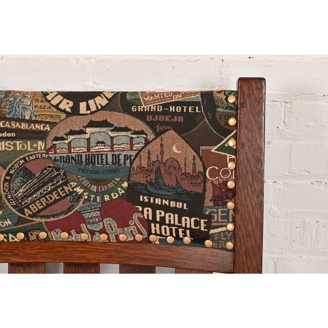 Wood J. M. Young & Sons Antique Mission Oak Arts & Crafts Rocking Chair, Circa 1900 For Sale - Image 7 of 13