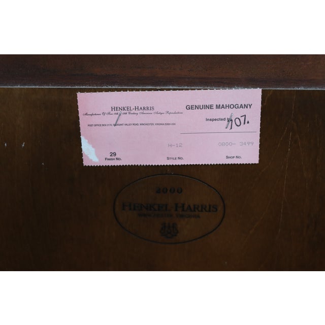Wood Henkel Harris Chippendale Mahogany Mirror For Sale - Image 7 of 9