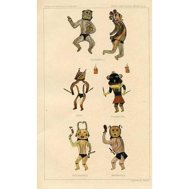 Original Native American Kachina print. Kachinas represented spirits or personifications of the real world and were an...