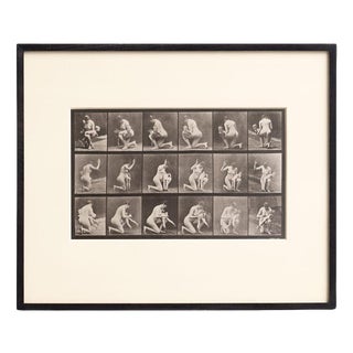 Eadweard Muybridge, Black and White Women in Motion Study, 1982, Photograph, Framed For Sale