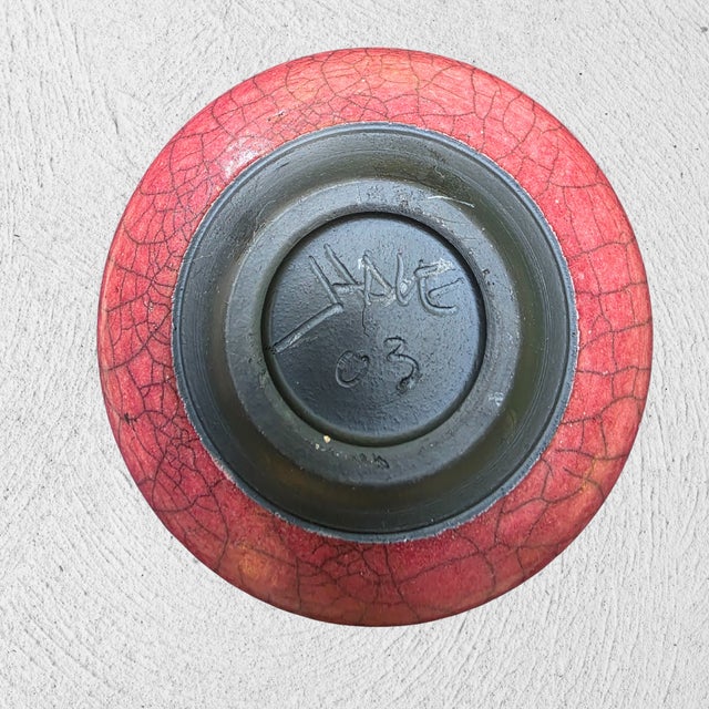 2000 - 2009 2003 Jeff Hale Raku Pottery Bowl For Sale - Image 5 of 5