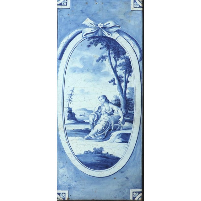 German Tin-Glazed Earthenware Plaques With Bucolic Scenes, Nurnberg For Sale - Image 9 of 12