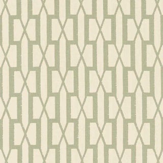 Schumacher X Veere Grenney Belvedere Fabric in Sage For Sale