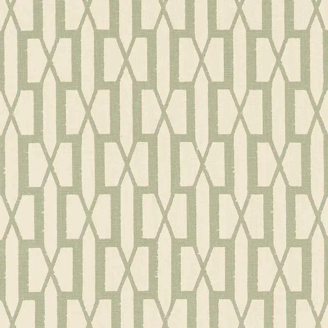 Schumacher X Veere Grenney Belvedere Fabric in Sage For Sale