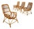 Rattan and Bamboo Armchairs, 1970s For Sale