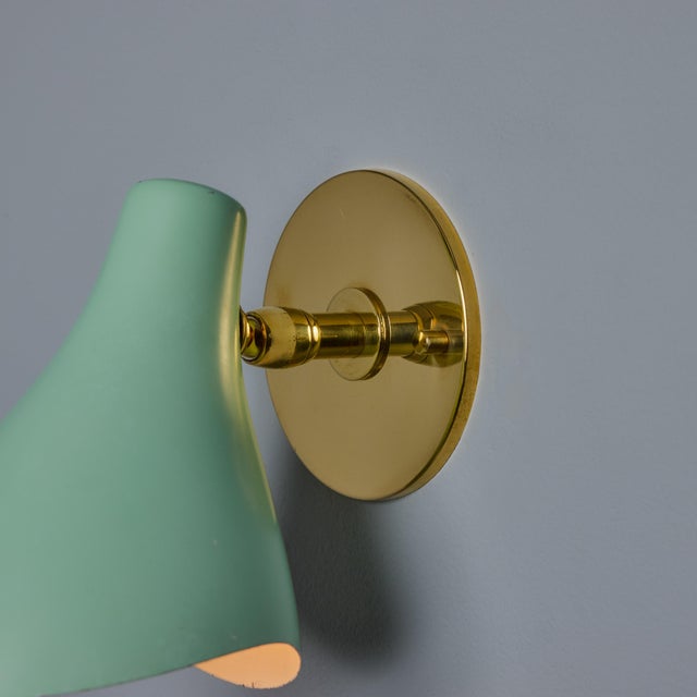 1950s Gino Sarfatti Model #10 Sconce for Arteluce in Green For Sale - Image 12 of 15