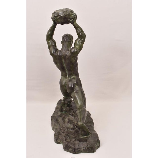 Alexandre Ouline, Art Deco Warrior Man, 20th Century, Bronze For Sale - Image 11 of 12