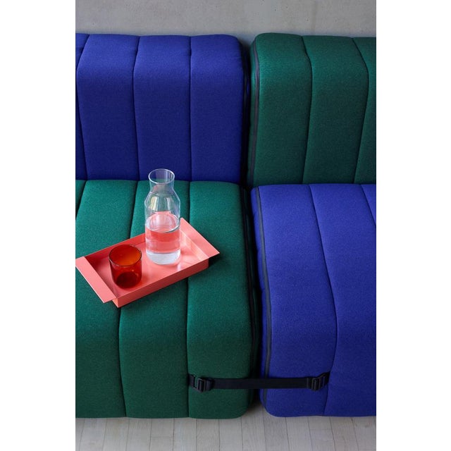 Contemporary Curt Modular Set - Flexible Bench - Jet - 9607 (Blue / Purple) by Ambivalenz, Set of 3 For Sale - Image 3 of 5