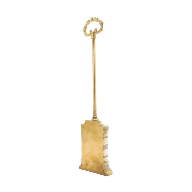 French Engine Turned Cast Brass Door Stop, C. 1800 For Sale In Chicago - Image 6 of 10