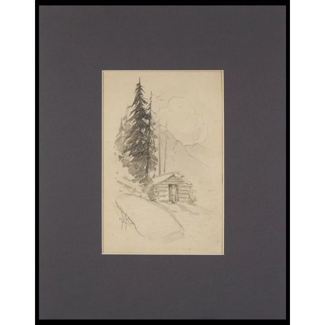 Early 20th Century Plein Air Study for Homesteader Colorado Mountain Painting by Frank Tenney Johnson For Sale - Image 4 of 7