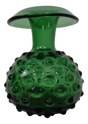 Italian Green Bubble Glass Vase by Empoli, 1960s, Set of 3