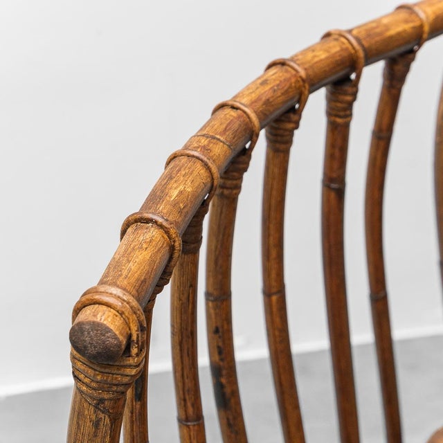 Wood Wooden and Eco-Leather Armchairs from Alberto Smania, 1970s, Set of 2 For Sale - Image 7 of 12