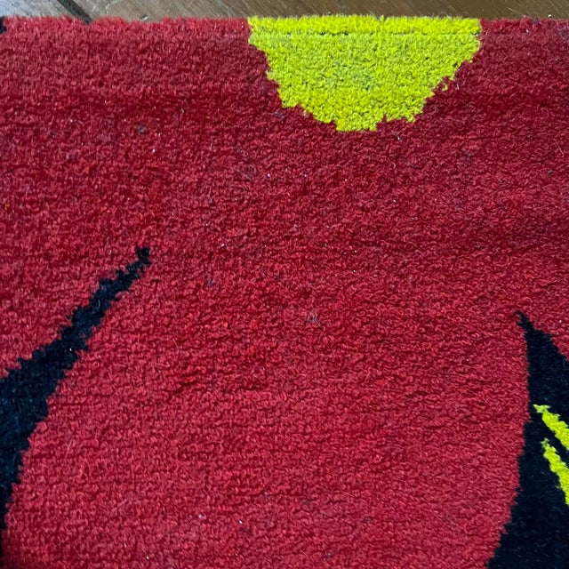 1970s Flower Power Rug, 1970s For Sale - Image 5 of 12