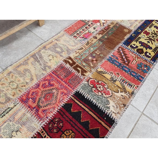 Red Mid 20th Century Anatolian Kurdish Runner Rug For Sale - Image 8 of 10