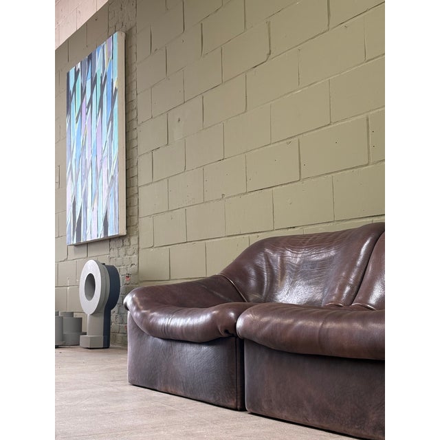 Black Model DS-46 in Black-Brown Neck Leather from de Sede, Switzerland, 1976, Set of 6 For Sale - Image 8 of 18