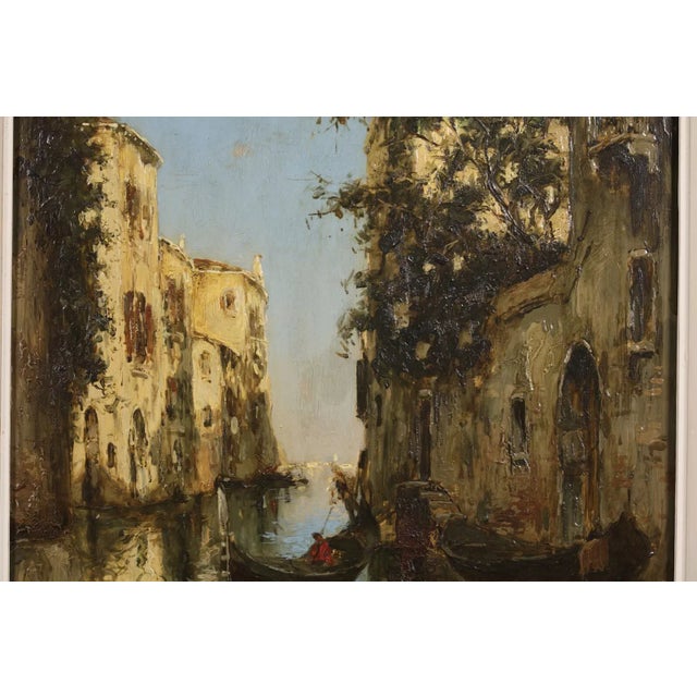 Blue Large Post Impressionist Oil Painting Venice, Albert Duprat 1882-1974 For Sale - Image 8 of 12