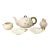 Belleek Shamrock Basketweave Irish Tea Serving Set 6th Green Mark For Sale