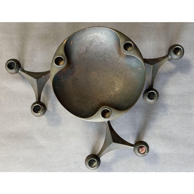 Mid-Century Modern Vintage German Candlesticks by Fritz Nagel for BMF, 1960, Set of 4 For Sale - Image 3 of 11