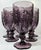 Vintage Amethyst Poinsettia Goblets- Set of Six For Sale - Image 13 of 14
