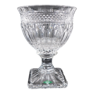 1970s Shannon Cut Crystal Footed Compote