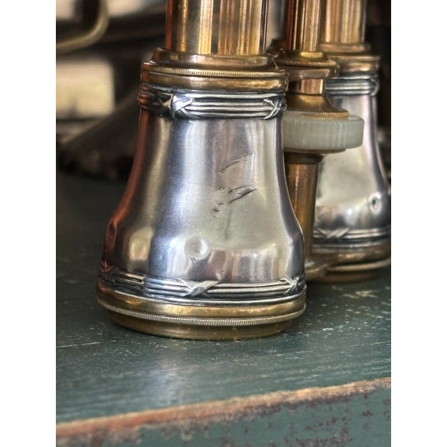 Antique 1890s German .800 Solid Silver & Mother-of-Pearl Opera Glasses For Sale - Image 10 of 11