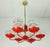 1970s Mid-Century Modern Chandelier in Red Metal and Brass, 1960s For Sale - Image 5 of 14
