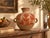 Vintage Mexican Folk Art Pottery Vase With Hand-Painted Terracotta Florals For Sale - Image 10 of 10